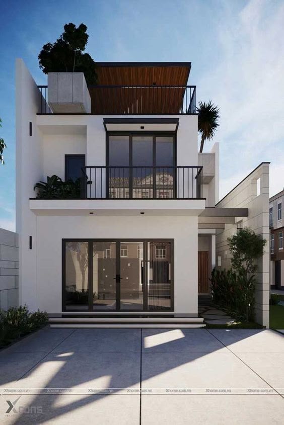 Sobrado moderno de dois andares com vista para o mar no litoral – perfeito para quem busca valorização, vista privilegiada e design elegante.
